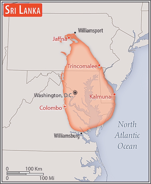 Area comparison map