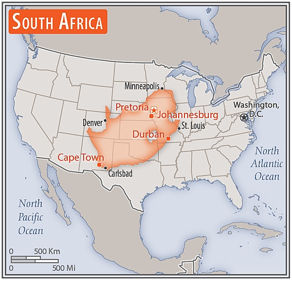 Area comparison map