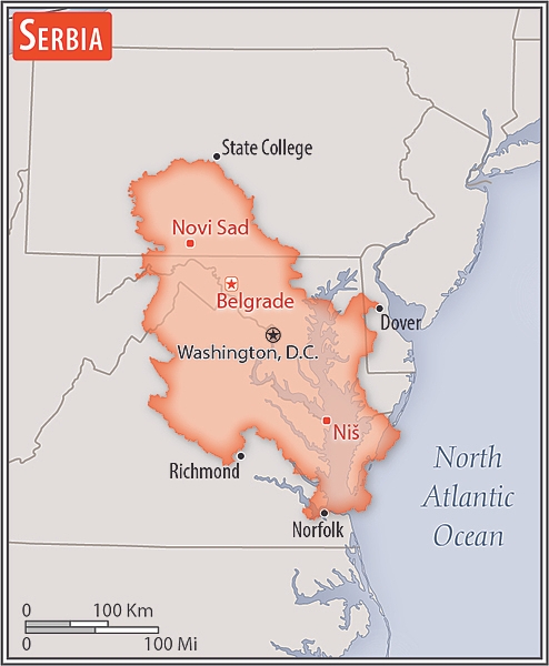 Area comparison map