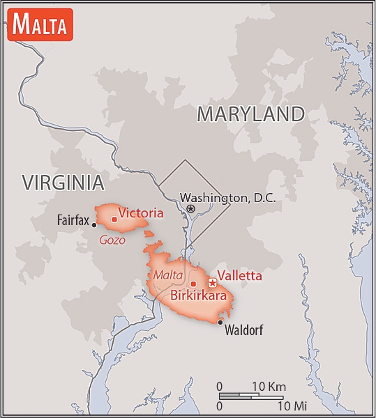 Area comparison map