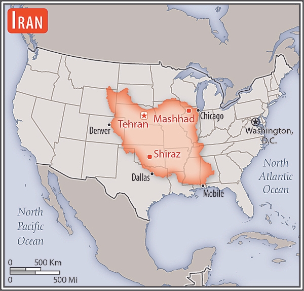 Area comparison map