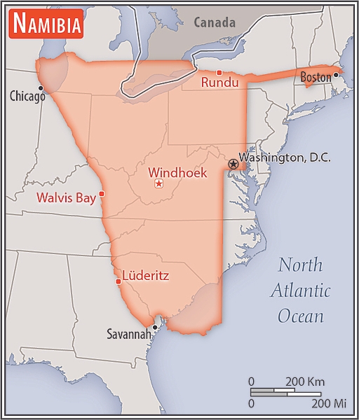 Area comparison map