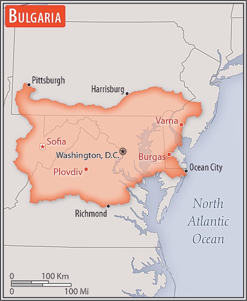 Area comparison map