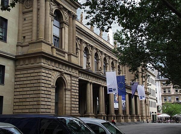 The Chamber of Commerce Building in Frankfurt, Germany. The city has been Germany's financial center for centuries, and it is the home of several major banks and brokerage houses. The Frankfurt Stock Exchange is one of the most important in the world.