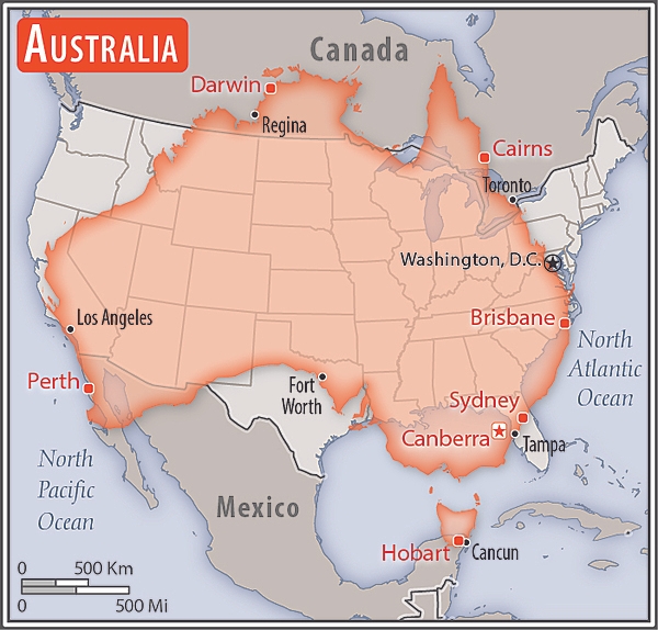 Area comparison map