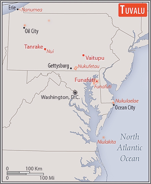 Area comparison map