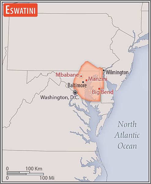 Area comparison map