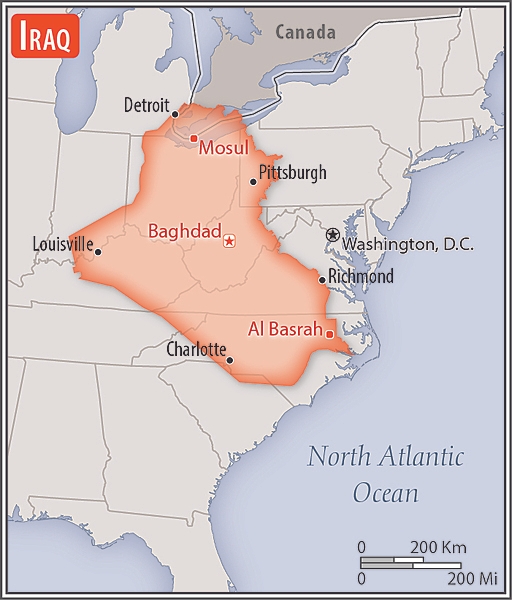 Area comparison map