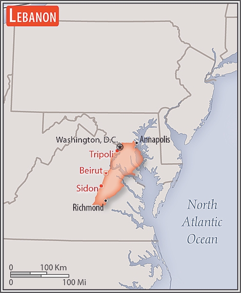 Area comparison map