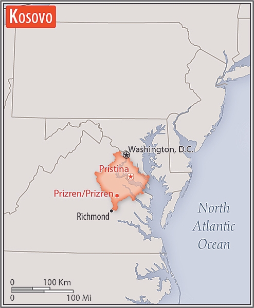 Area comparison map