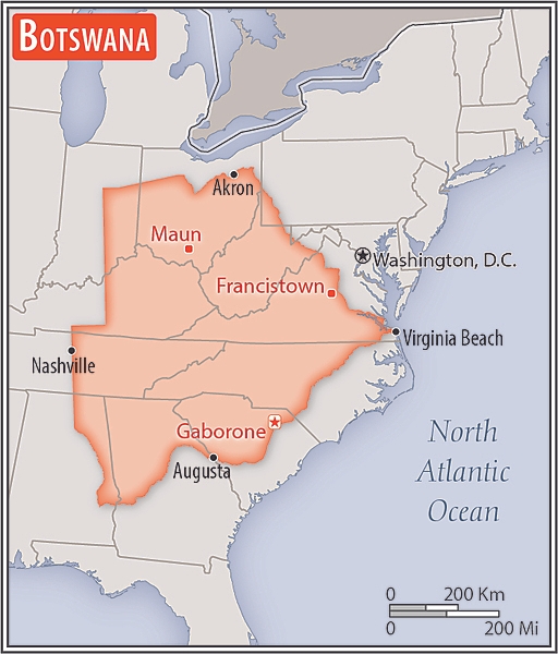 Area comparison map