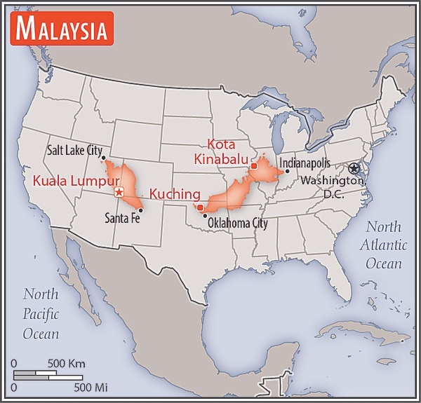 Area comparison map