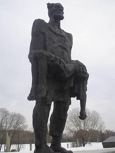 Part of the memorial at Khatyn, Belarus, which commemorates the village that was annihilated on 1 March 1943 during Nazi reprisals against Belarusian partisans.