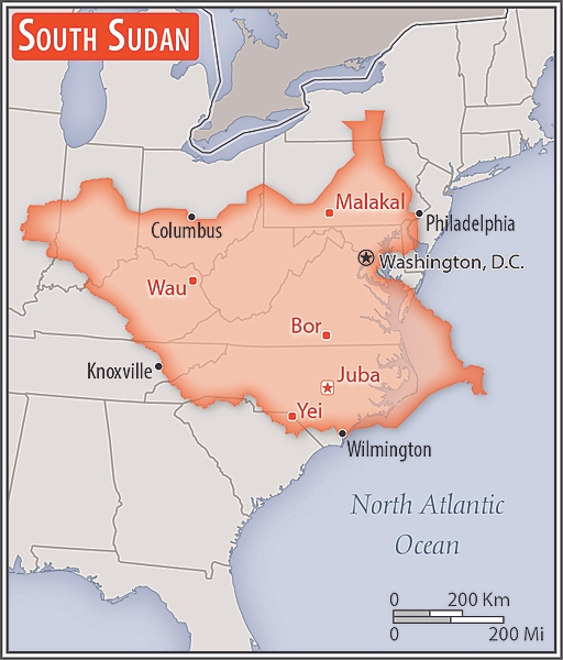 Area comparison map