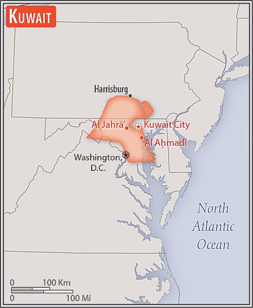 Area comparison map