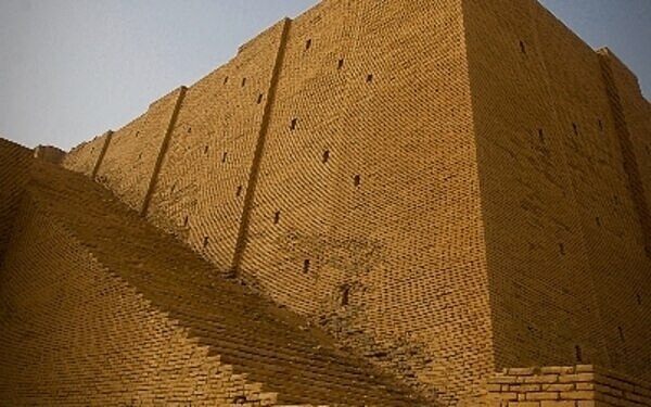 View of one of the stairways at the Great Ziggurat of Ur in Iraq.  Photo courtesy of the US Department of Defense/ Pfc. J. P. Lawrence.