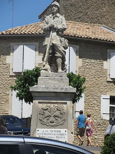 World War I memorial in the Gordes village square in France.