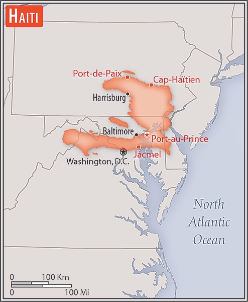 Area comparison map