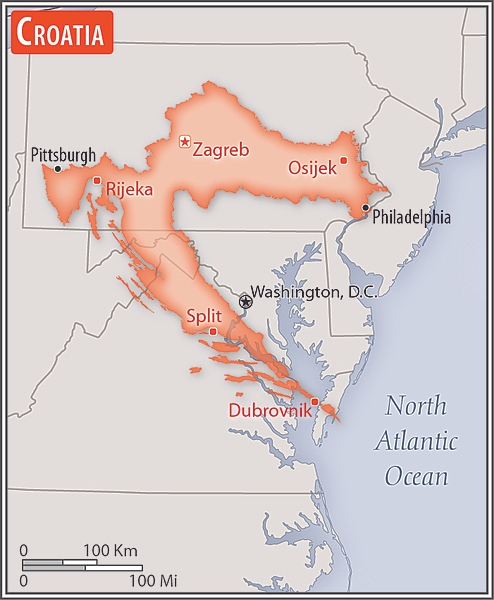 Area comparison map