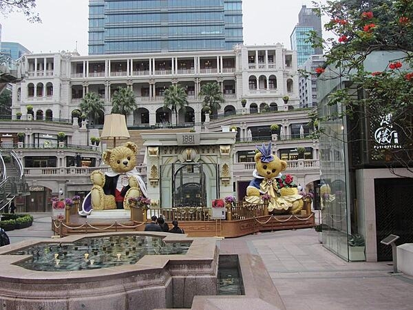 A street scene in downtown Kowloon in Hong Kong.