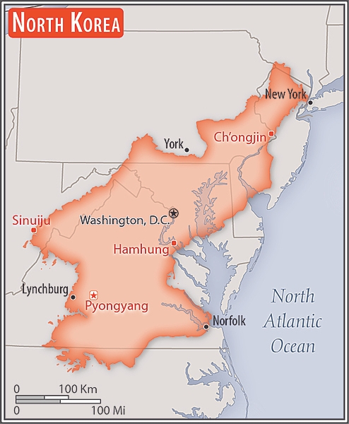 Area comparison map