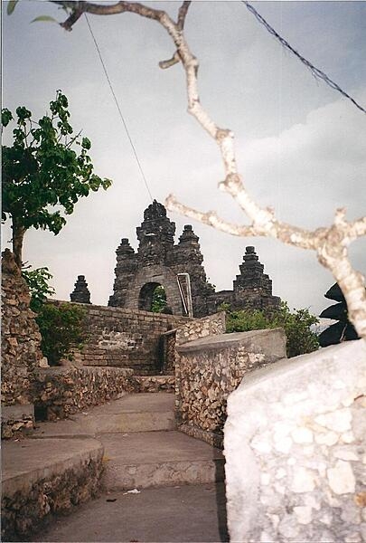 The Sea Temple of Pura Luhur at Uluwatu in south Bali, Indonesia, dates back to the 11th century.