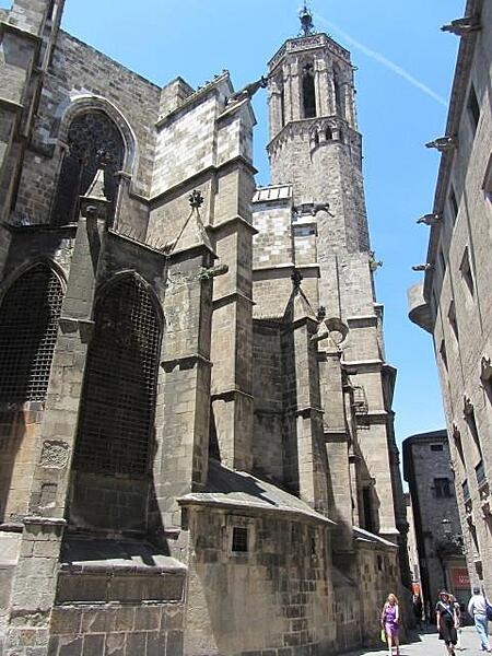 Building in the complex of the Grand Royal Palace in Barcelona. The palace dates to the 11th century.