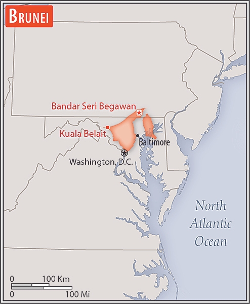 Area comparison map