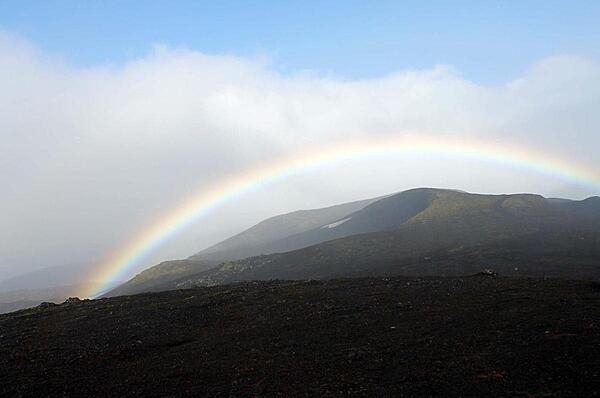 Hekla volcano, a stratovolcano in southern Iceland, is one of the island's most active volcanoes, with more than 20 eruptions since the ninth century A.D. Hekla is 1,491 m (4,892 ft) high, and its name is Icelandic for “short hooded cloak,” most likely a reference to the clouds that frequently hang over its summit. The volcano is responsible for creating more than 10% of Iceland's landmass over the last millennium.