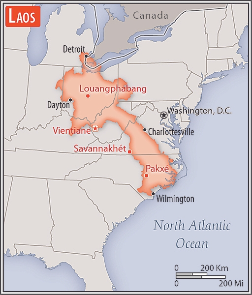 Area comparison map