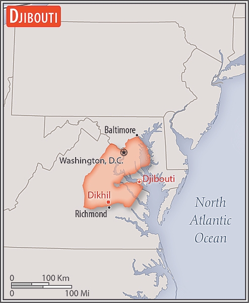 Area comparison map