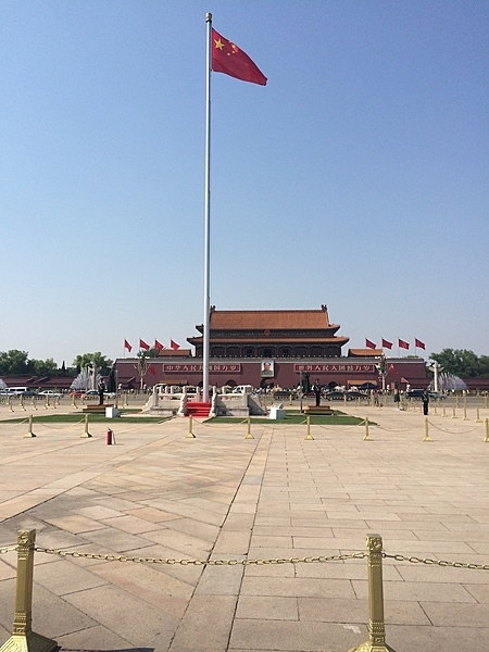 The Tiananmen or Gate of Heavenly Peace is a monumental gate in the center of Beijing, China; it is frequently used as a national symbol of China. First built in 1420, Tiananmen was the entrance to the Imperial City, where the Forbidden City is located.