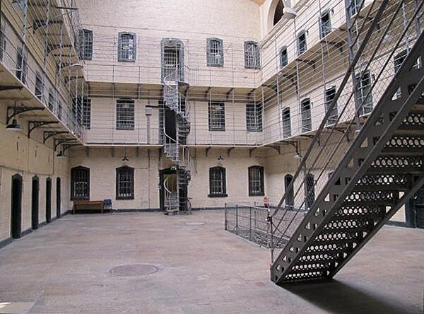 A view of the cells in the Victorian Wing of the Kilmainham Gaol in Dublin, Ireland.