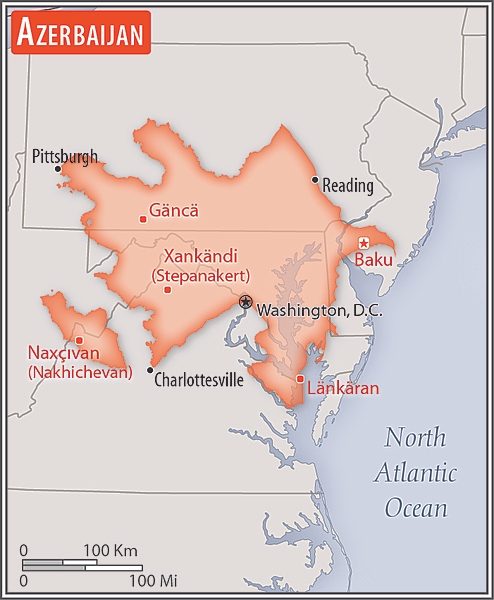 Area comparison map