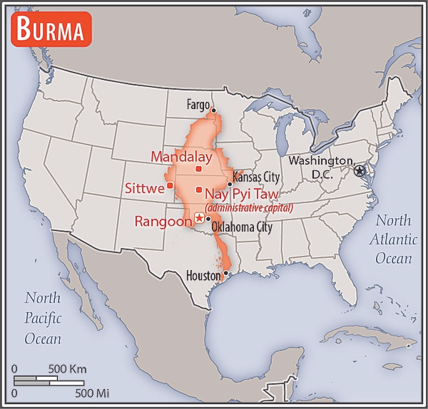 Area comparison map