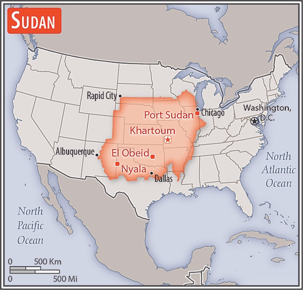 Area comparison map