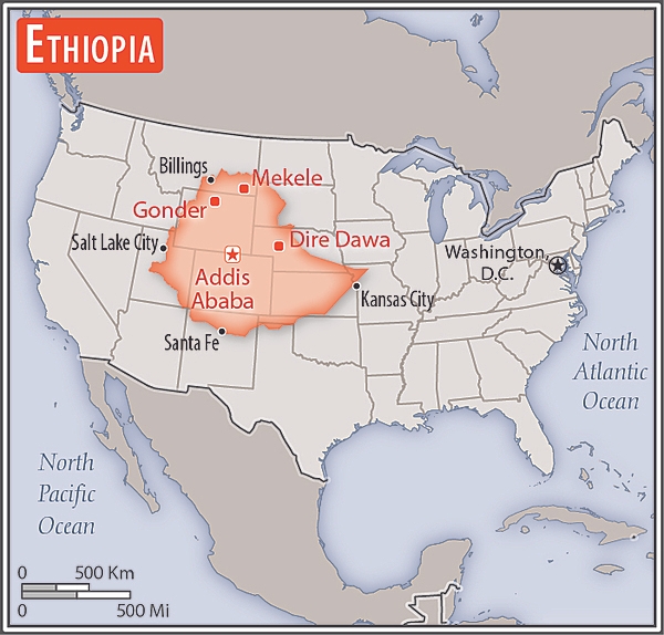 Area comparison map