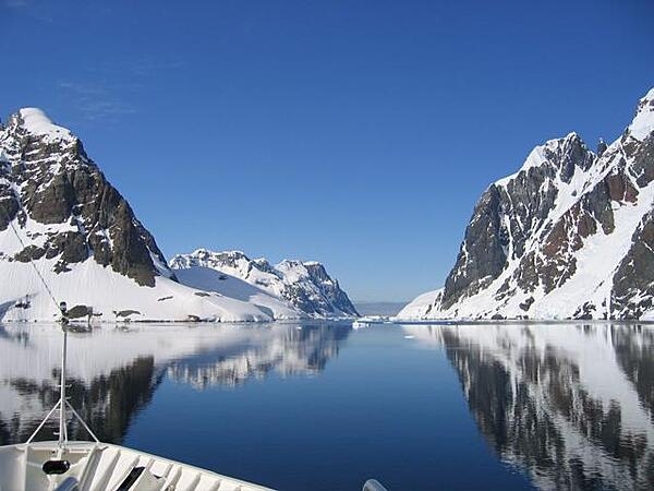 LeMaire Channel between Booth Island and the Antarctic Peninsula.