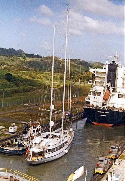 All sizes of ships go through the Panama Canal.