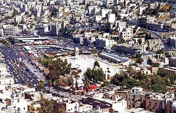 A view of downtown Amman, Jordan, as seen from the Citadel.