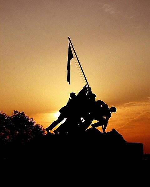 The Marine Corps War Memorial in Washington, DC.