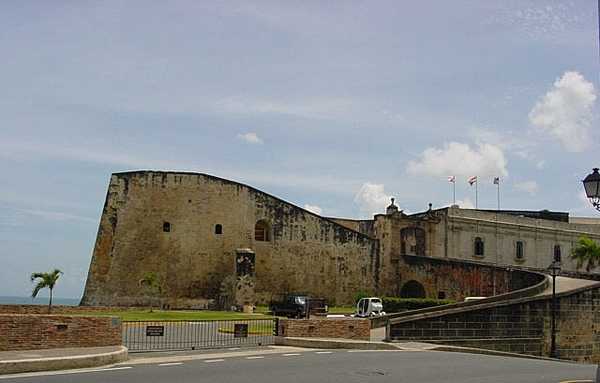 A view of some of the imposing walls at Fort San Cristobal. Photo courtesy of the US National Park Service.