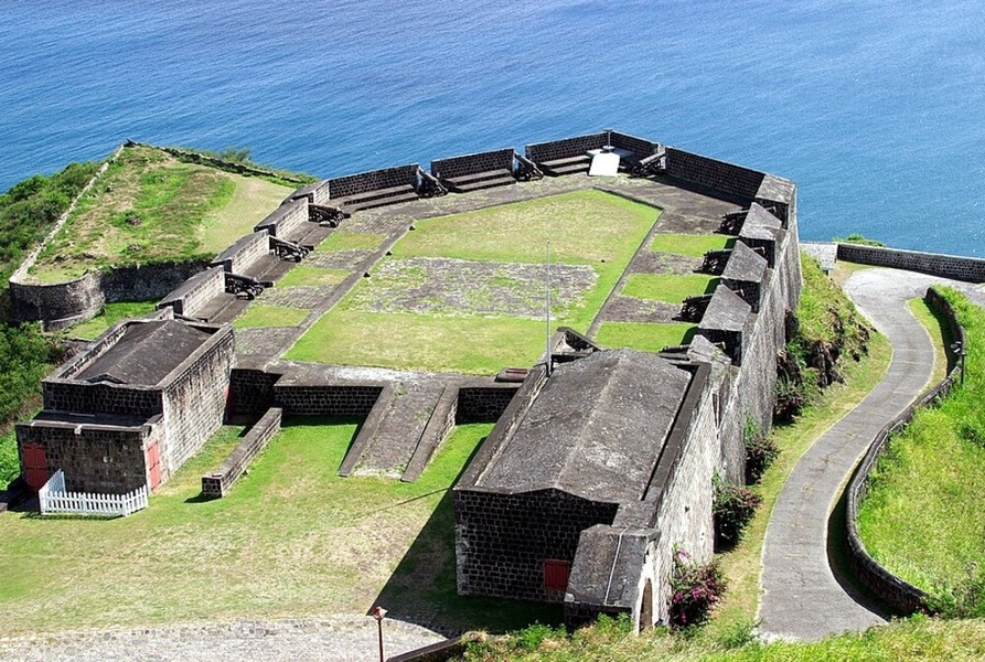 Brimstone Hill Fortress National Park on St. Kitts is home to one of the best-preserved 17th and 18th century fortifications in the Americas. The English and the French shared control of the island between 1627 and 1713 and often fought for control of the fort until the 1783 Treaty of Paris restored St. Kitts and Nevis and Brimstone Hill to British rule.