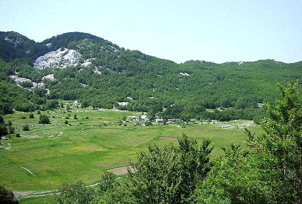 A view of the countryside around Podgorica, Montenegro.