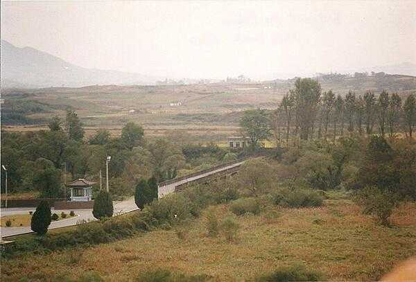 The &quot;Bridge of No Return&quot; in the Demilitarized Zone (DMZ) between North and South Korea was used for prisoner exchanges at the close of the Korean War.