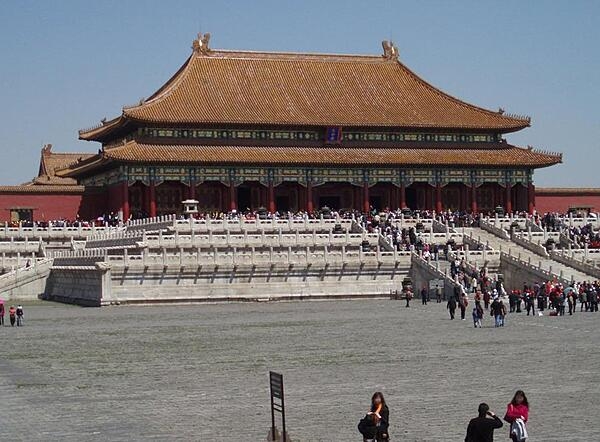 The Palace of Heavenly Purity is the largest of three halls in the Inner Court of the Forbidden City in Beijing, China. It served as the audience hall during the Qing Dynasty (1644-1912).