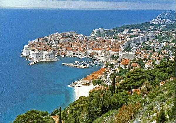 The beautiful port city of Dubrovnik, Croatia, on the Adriatic Sea. During the Middle Ages, this maritime city-state (then called Ragusa) rivaled Venice for supremacy in the Adriatic.