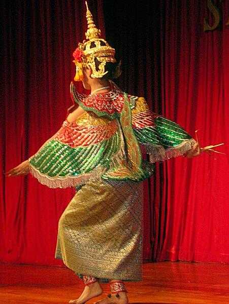 Traditional Thai dancer performing at the Silom Village Trade Center in Bangkok.