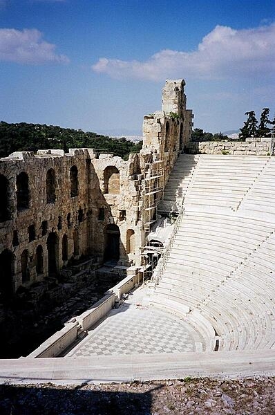 The Odeon of Herodes Atticus in Athens, Greece.