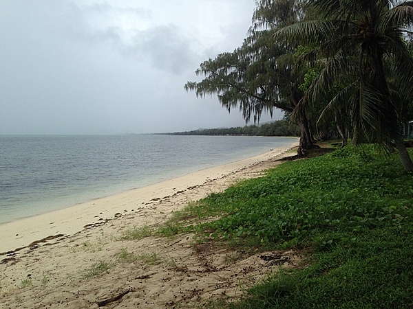 White sand beach on Saipan.